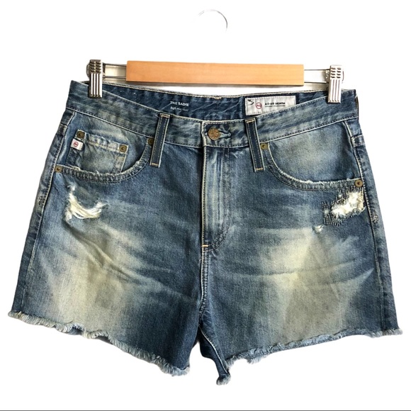 AG Jeans Sadie Denim Short 17 Years Lapse Mended - Picture 2 of 4